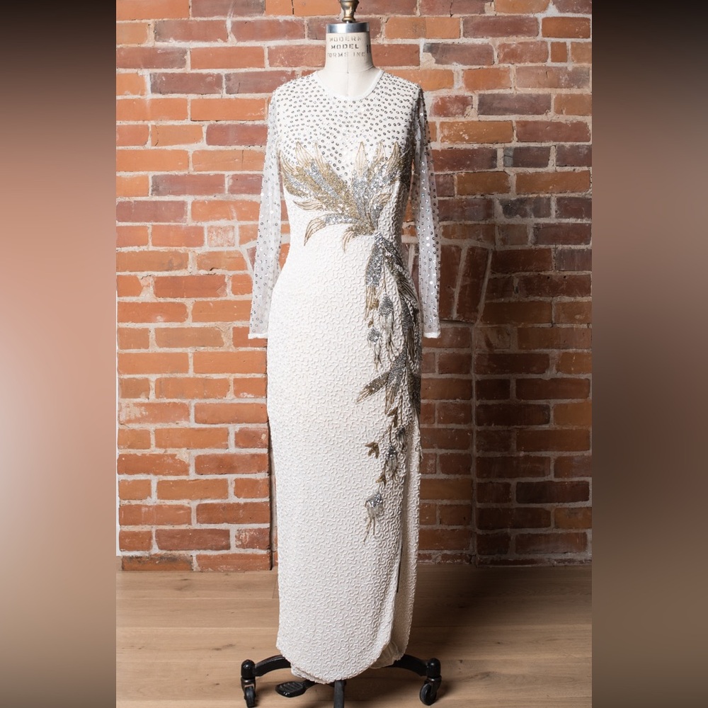 Evening gown, vintage, purchased at Lillie Rubin, Miami